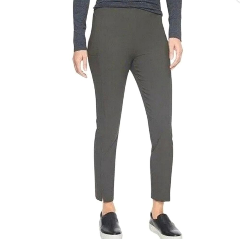 VGUC Athleta Black Wander Slim Pants Size 2 Petite Olive